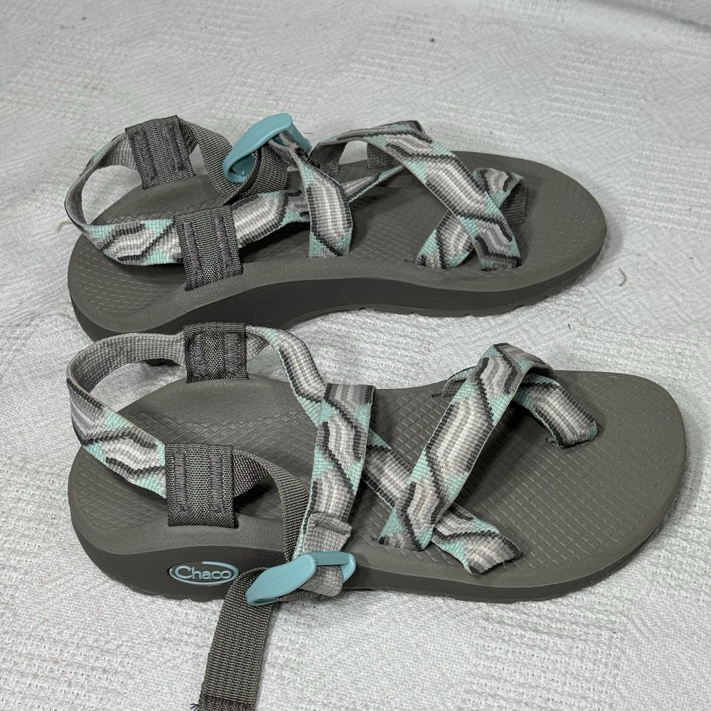 CHACO‎ Cloud NWOT Women's Gray-Turquoise Jacquard Hiking Sport Sandals Size 6